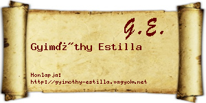 Gyimóthy Estilla névjegykártya